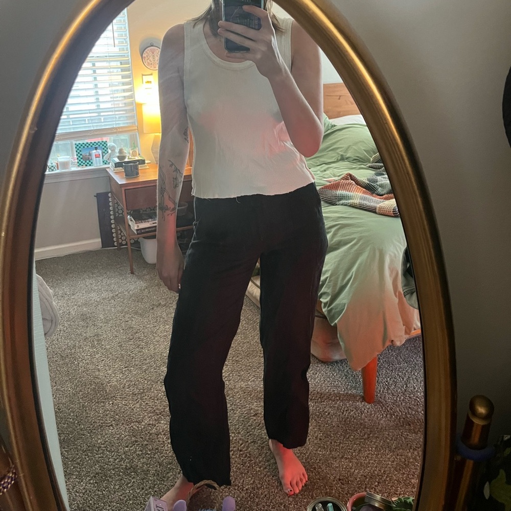 Athleta Women’s Black Linen Cargo Pants